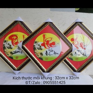 Thư pháp PHÚC LỘC THỌ.Quà tặng mừng tân gia,khai trương, sinh nhật.Mừng thọ ông bà,cha mẹ.Quà tết.Tranh trang trí tết
