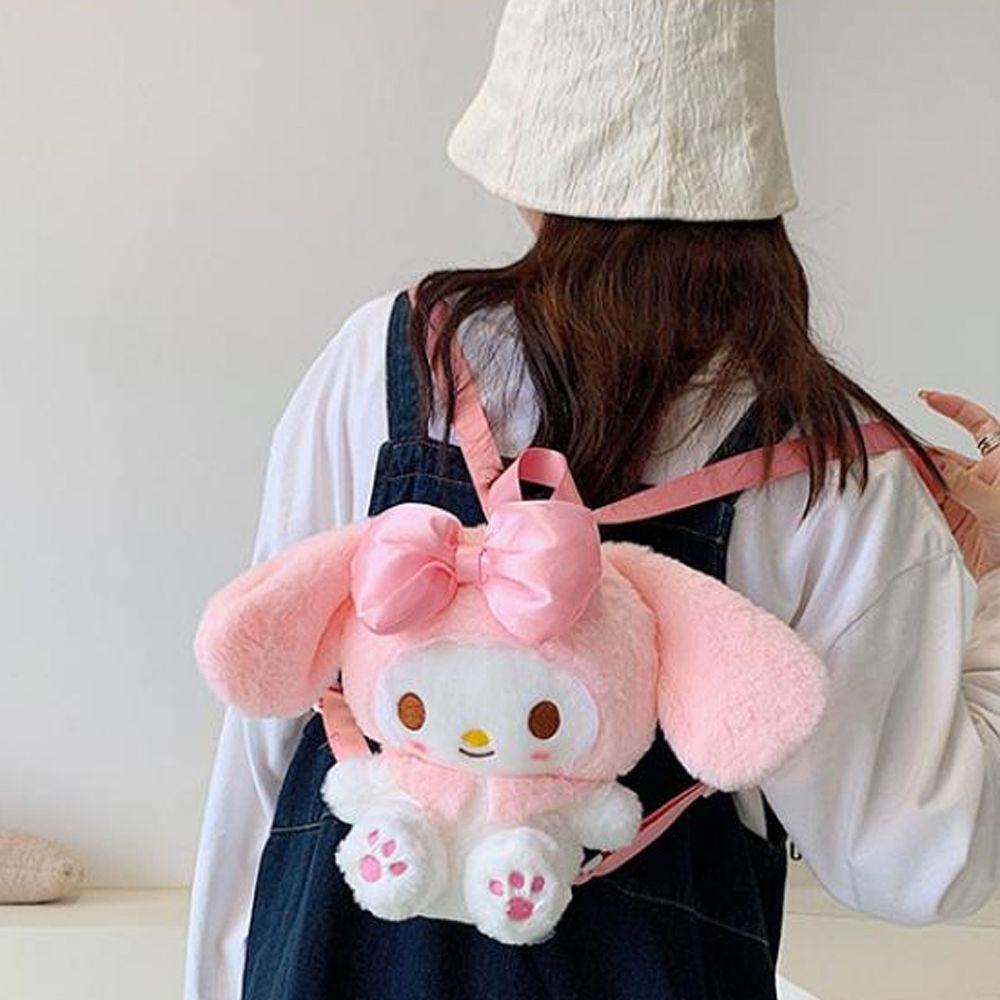 Ba Lô Bông Hình Hoạt Hình Anime Mymelody Màu Hồng Cho Bé Gái