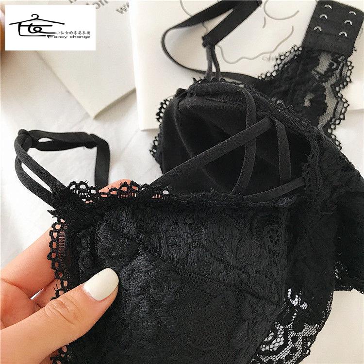 Áo Ngực Nữ Không Gọng Phối Ren Phong Cách Hàn Quốc