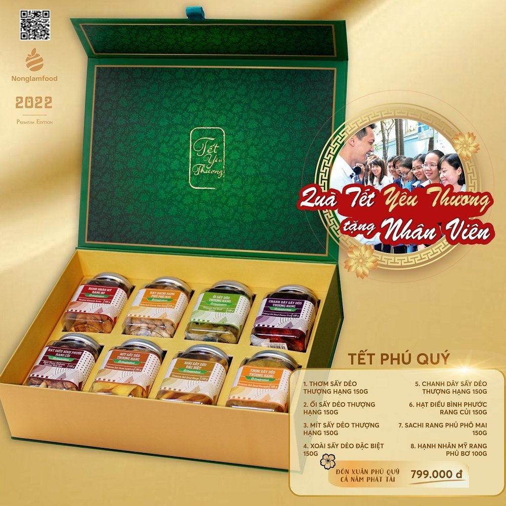 [ Quà Tết 2022 ] Bộ Quà Tết Phú Quý Sang Trọng Nonglamfood 2022