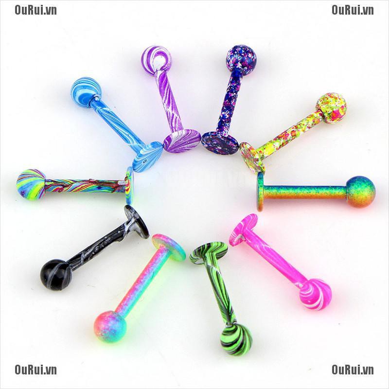 Bộ 10 Khuyên Xỏ Cơ Thể Bằng Thép Không Gỉ Cá Tính