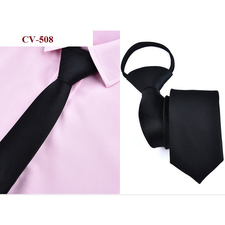 Cà vạt Nam thắt sẵn cao cấp giá rẻ bản nhỏ 5cm nhiều màu, Phụ kiện vest Nam - AdamZone