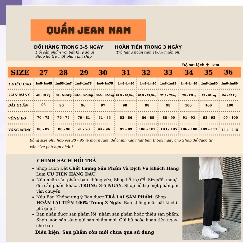 Quần jean nam baggy đen ống suông rộng vải bò jeans cao cấp dáng đứng không phai màu TR01 | BigBuy360 - bigbuy360.vn