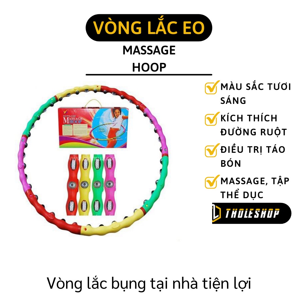Tập thể dục tại nhà - Vòng lắc giảm eo Massage Hoop gấp gọn tiện lợi - Vòng xoay eo 2546