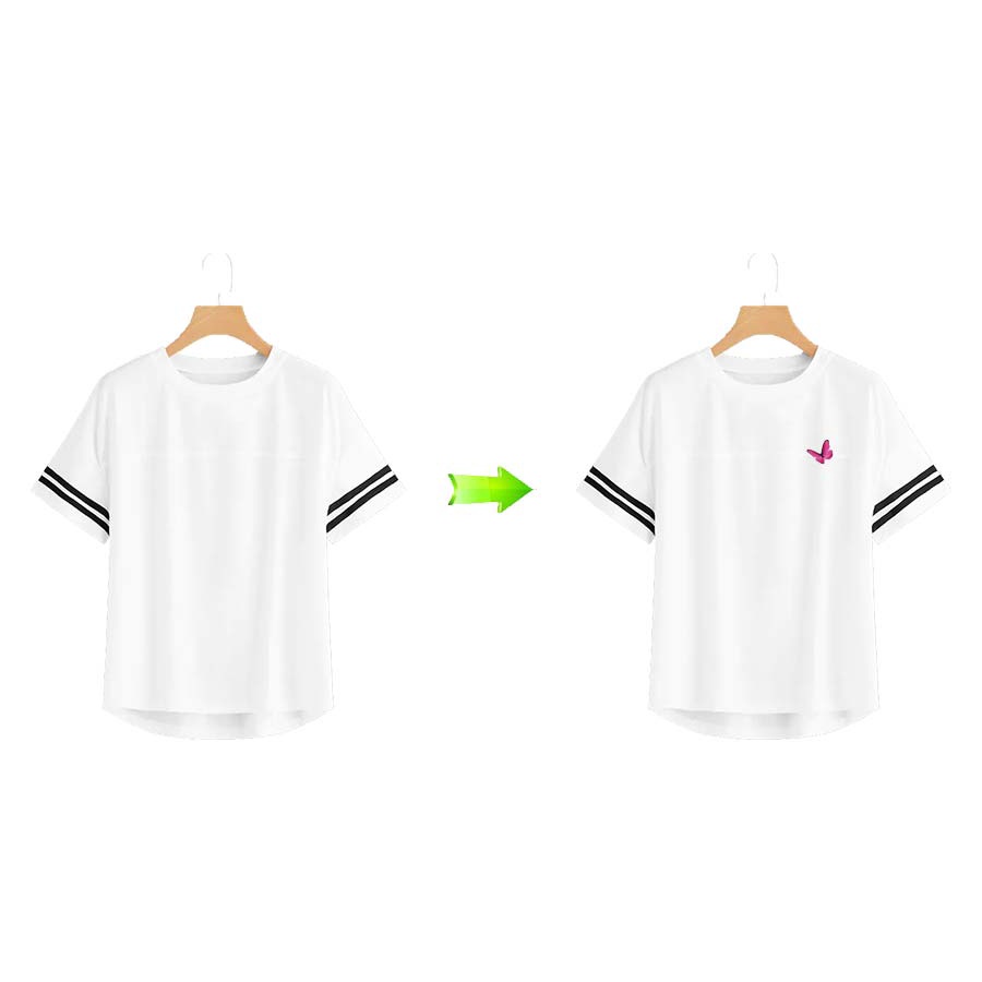 Miếng Dán Ủi Trang Trí Quần Áo/Vớ/Giày/Vớ Em Bé Hình Bươm Bướm mini Bằng Vinyl