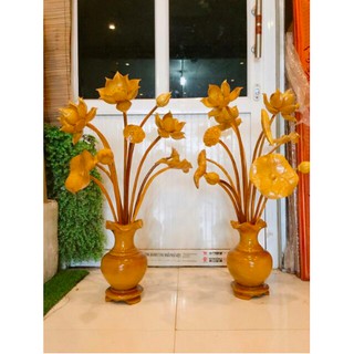Hoa Sen gỗ mít 1 bình