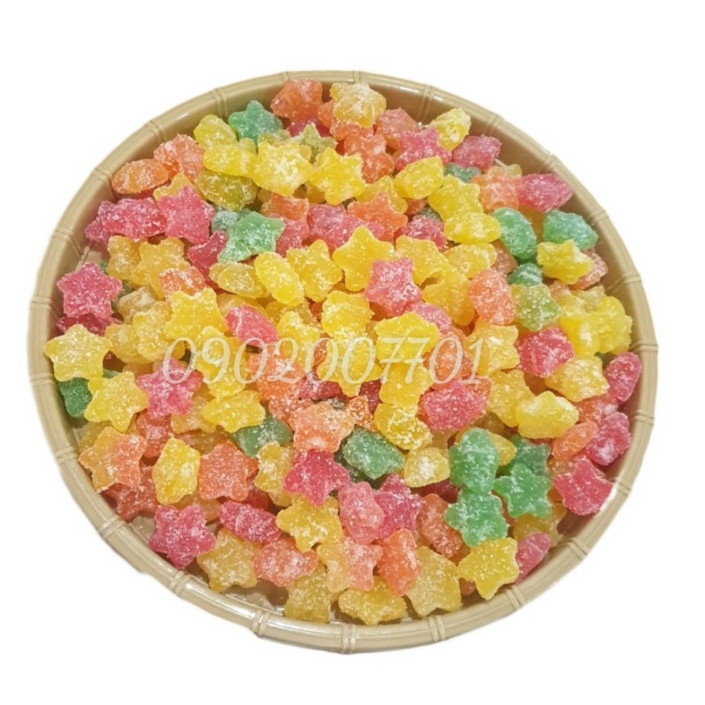 1 Kg Kẹo gôm dẻo hương trái cây phủ đường siêu ngon - bánh kẹo tết - đồ ăn vặt - Giao mẫu bất kỳ
