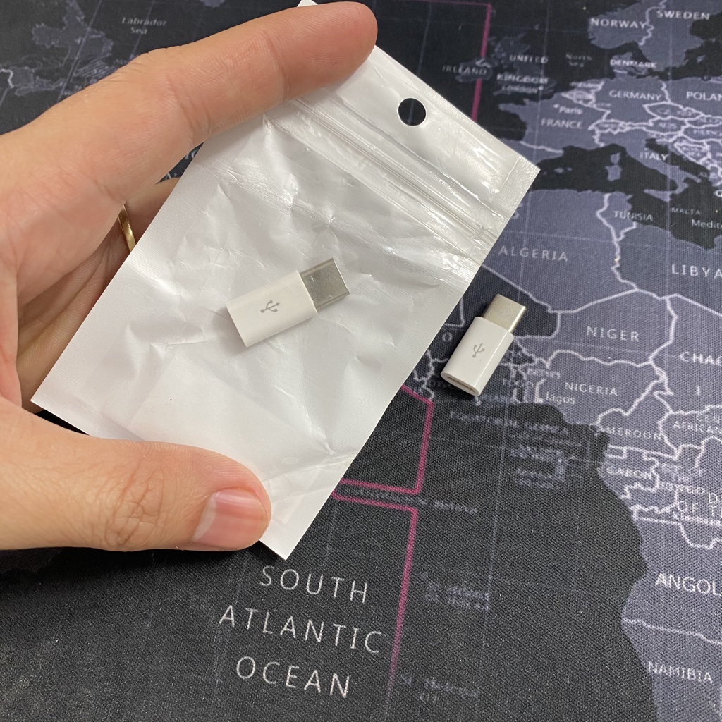 Đầu chuyển micro USB thành USB type C, Jack adapter convert micro USB to Type C