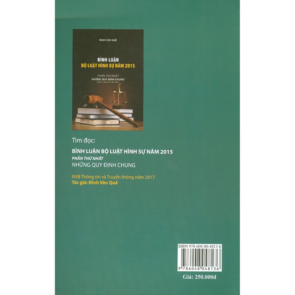 Sách - Bình Luận Bộ Luật Hình Sự Năm 2015 - Phần Thứ Hai - Các Tội Phạm - Chương XIV: Các Tội Xâm Phạm Tính Mạng,... | BigBuy360 - bigbuy360.vn