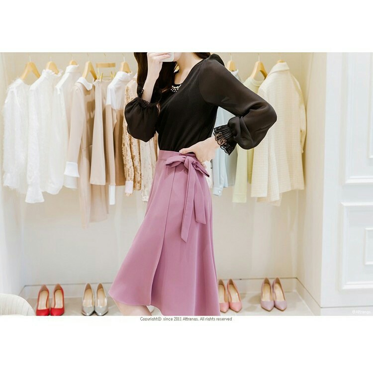 CHÂN VÁY THẮT NƠ CAO CẤP