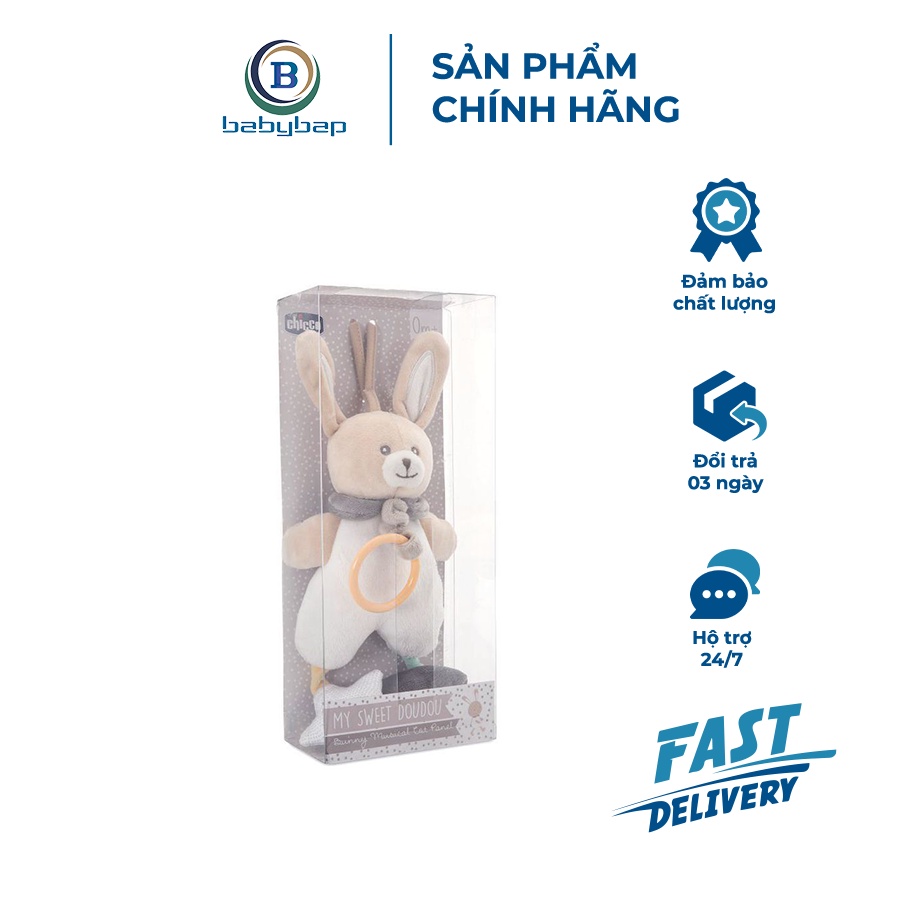 Đồ Chơi Gắn Cũi Thỏ Bông Doudou Chicco
