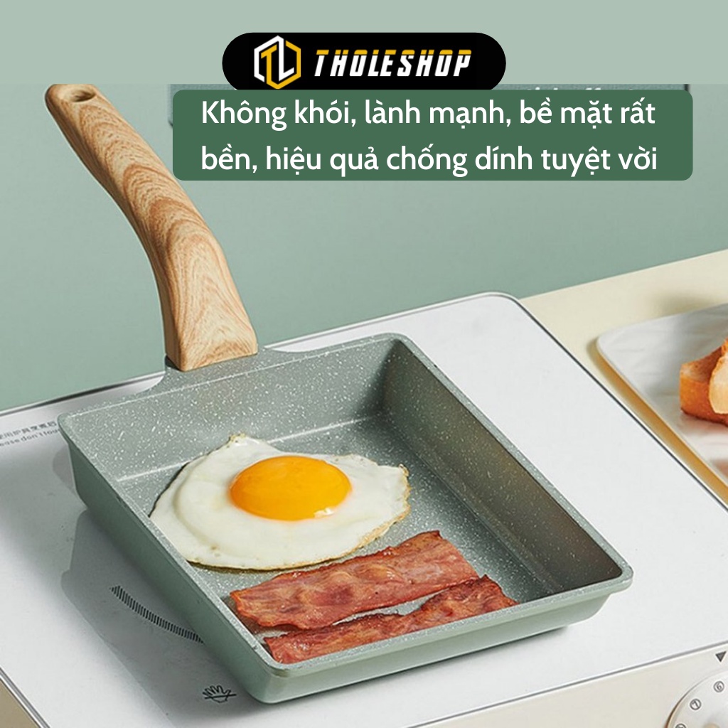 Chảo Chiên Trứng Không Dính - Chảo Làm Trứng Cuộn Hình Chữ Nhật Bằng Thép Nhật Bản 10300