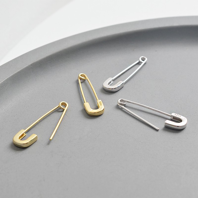 Khuyên Tai Bạc 925 Kiểu Dáng Đơn Giản Thiết Kế Sáng Tạo Thời Trang Cho Nam Và Nữ A719