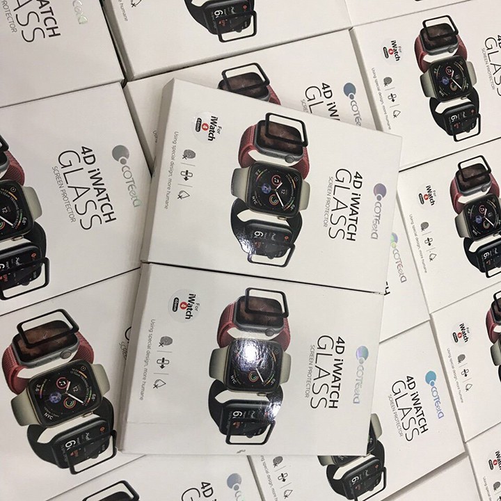 MIẾNG DÁN CƯỜNG LỰC APPLE WATCH SERI 4 - 5 - 6 - SE và SERI 7 COTEETCI 4D CHÍNH HÃNG HÀNG CHUẨN