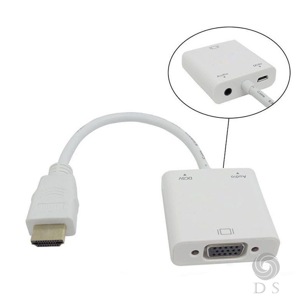 Bộ Chuyển Đổi 1080P Hdmi Sang Vga Kèm Dây Cáp Âm Thanh Cho Hdtv Pc | BigBuy360 - bigbuy360.vn
