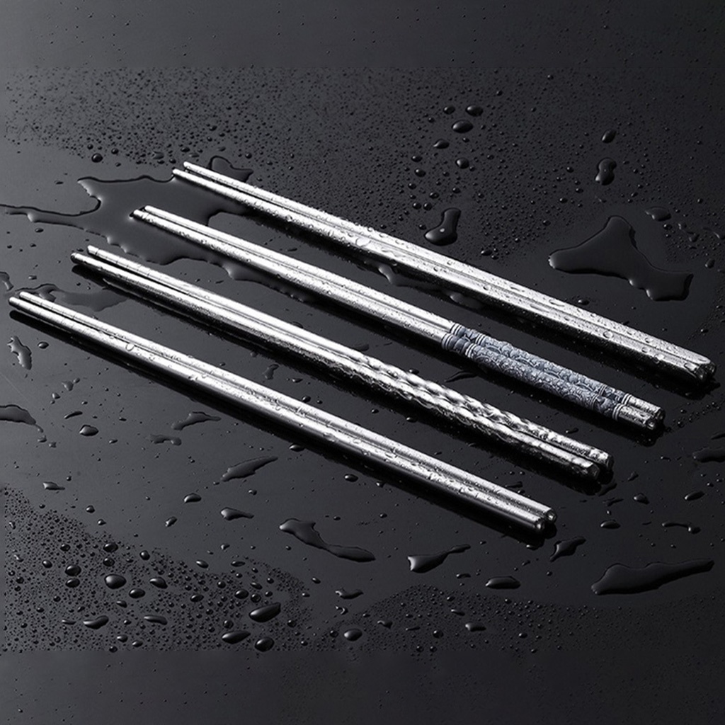 Đôi đũa thép không gỉ khắc laser có thể tái sử dụng