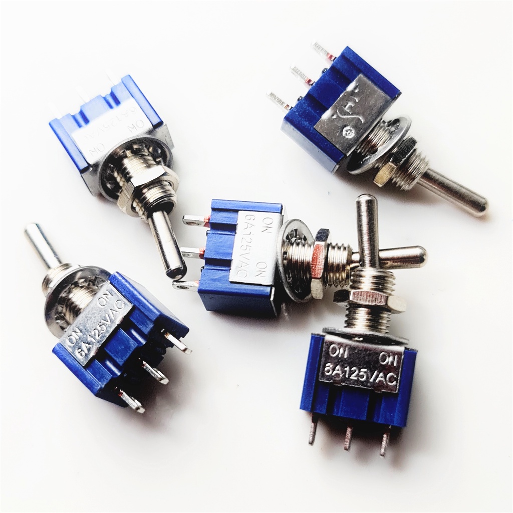 5 Cái Công tắc gạt 3 chấu on off . Công tắc MTS-102 6A-125V 3A-250V. Công tắc bập bênh 2 kênh mini - Limo