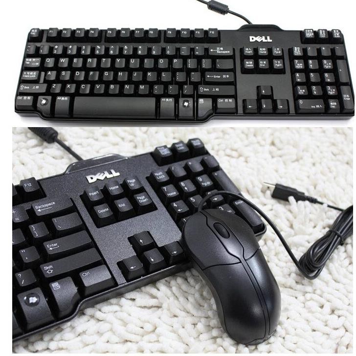 【Bàn phím】Dòng bàn phím và chuột có dây DELL Dell 8115 kéo dài Bộ bàn phím và chuột USB máy tính để