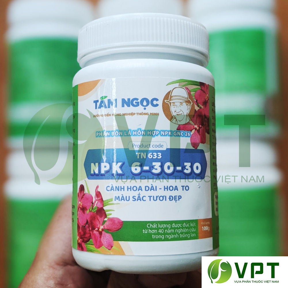 Phân Bón NPK 6-30-30 Tám Ngọc TN 633 – Cành hoa dài, hoa to, màu sắc tươi đẹp