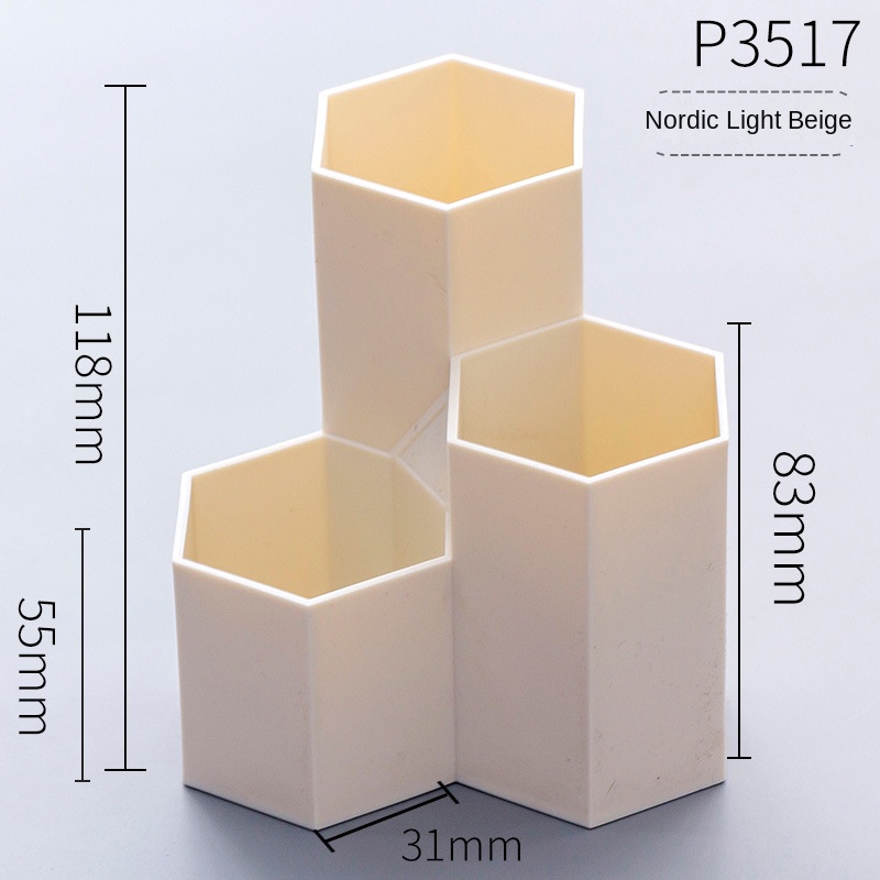 Giá Đỡ Bút Để Bàn Ba Ngăn Đa Năng Phong Cách Bắc Âu