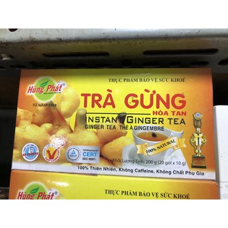 Trà gừng hoà tan Hùng Phát cay ngọt thanh nhẹ
