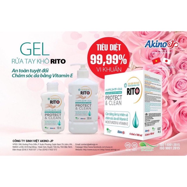 Gel rửa tay khô Rito | BigBuy360 - bigbuy360.vn