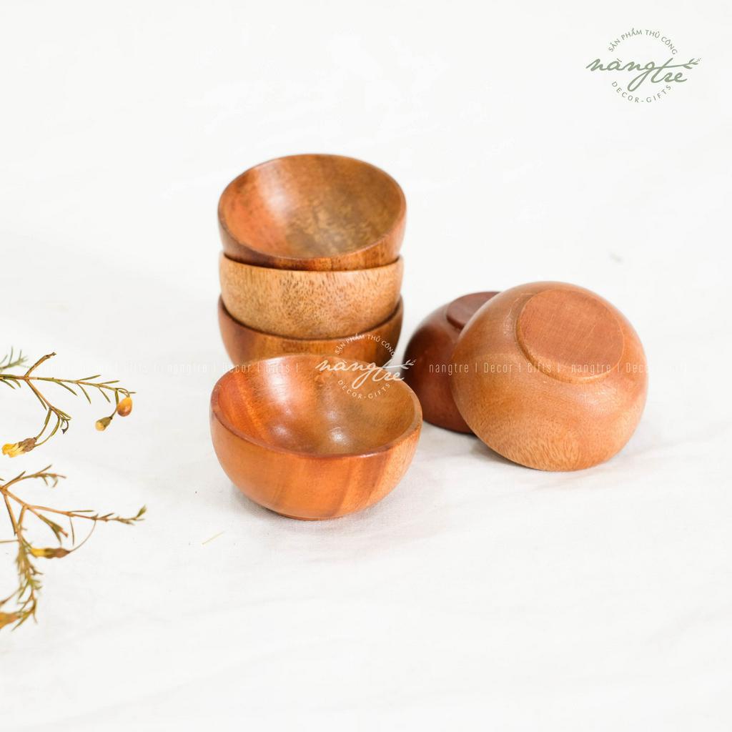 CHÉN GỖ BÁT GỖ MINI -CHÉN CHẤM GIA VỊ - HÀNG VN