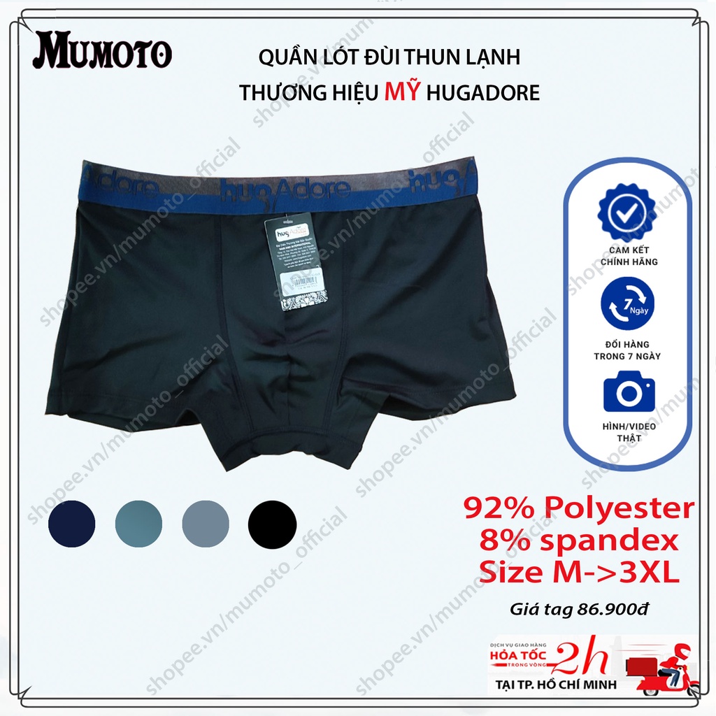 Quần sịp đùi nam thun lạnh Hugadore 018 chất liệu mát không nhăn thấm hút mồ hôi có size to
