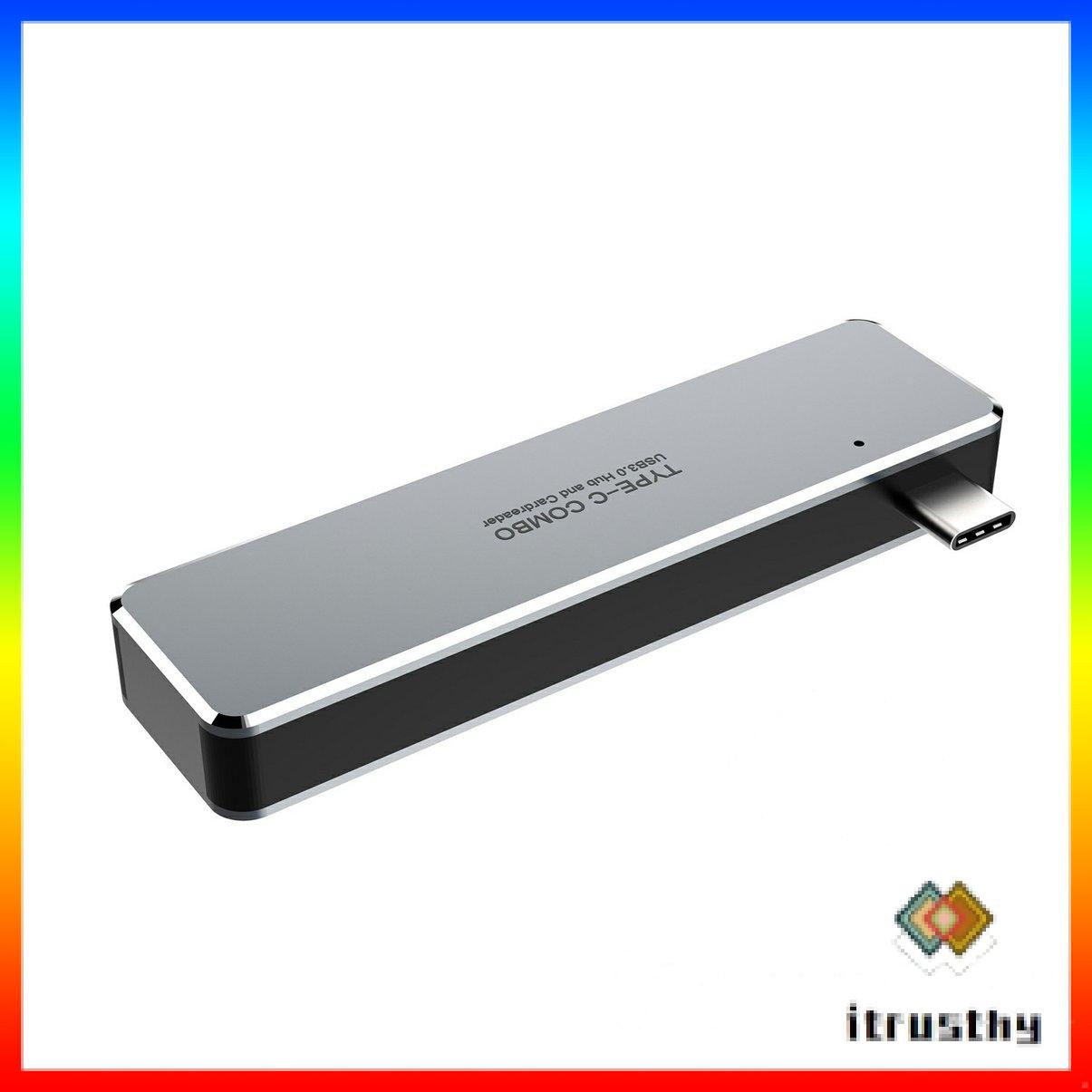 Bộ Chuyển Đổi Thẻ Nhớ 5 Trong 1 Type-C Sang Usb3.0X3 +