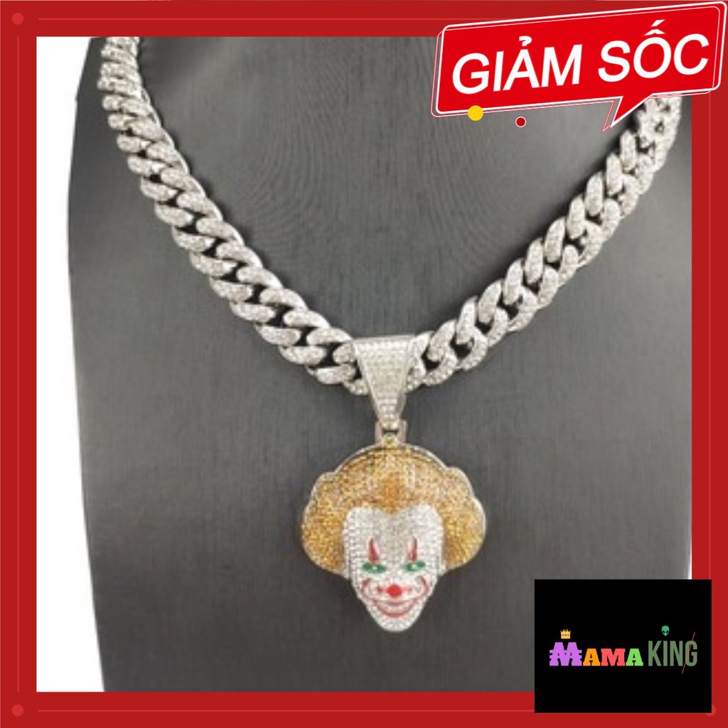 MẶT DÂY CHUYỀN đính đá pennywise IT MAMA KING tặng  kèm dây đeo
