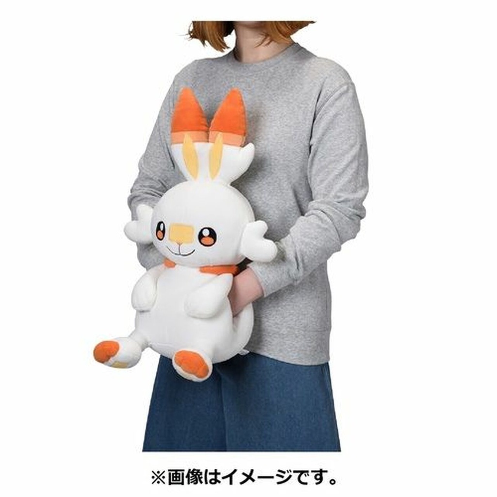 Gấu bông ủ tay mềm mịn pkm Original Scorbunny Hand Muff Plush Doll  chính hãng Nhật Bản