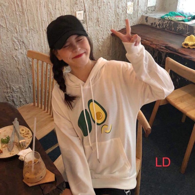 [FREESHIP ĐƠN TỪ 50K] Áo hoodie hai quả bơ cắt miếng LDU1019