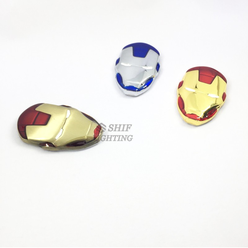 Decal Dán Xe Hơi Hình Iron Man 3d Bằng Kim Loại