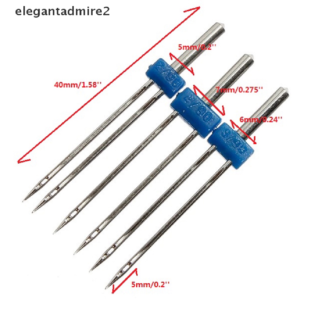Set 3 kim may mũi kép kích thước 2.0/ 90 3.0/ 90 4.0/ 90 chuyên dụng