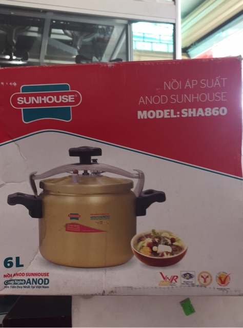 Nồi áp suất SUNHOUSE  SHA860 ANOD .Cam kết hàng bền đẹp chính hãng không phải trả lại shop