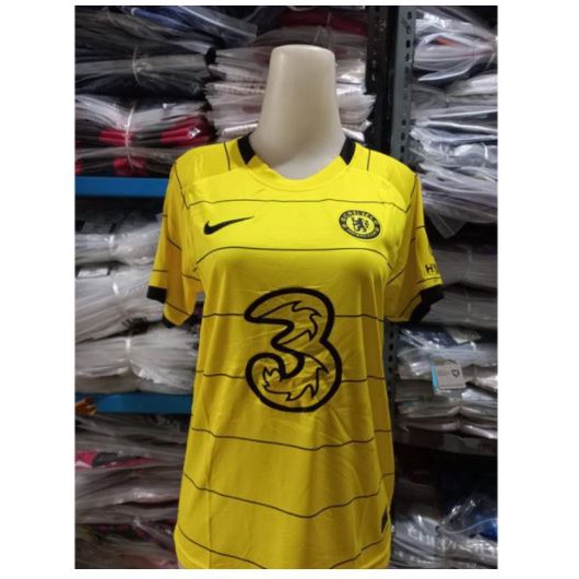 Áo thun bóng đá Chelsea màu vàng 2021/2022 cho nữ