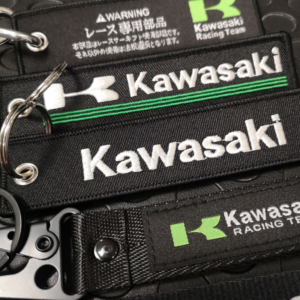 1 Móc Khóa Thêu Hình Xe Mô Tô Kawasaki Ninja