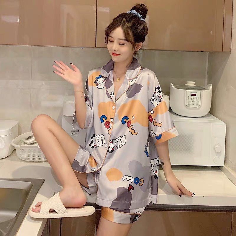 Đồ ngủ bộ pijama cộc tay mặc nhà mùa hè cotton sữa siêu mát Lucy Store