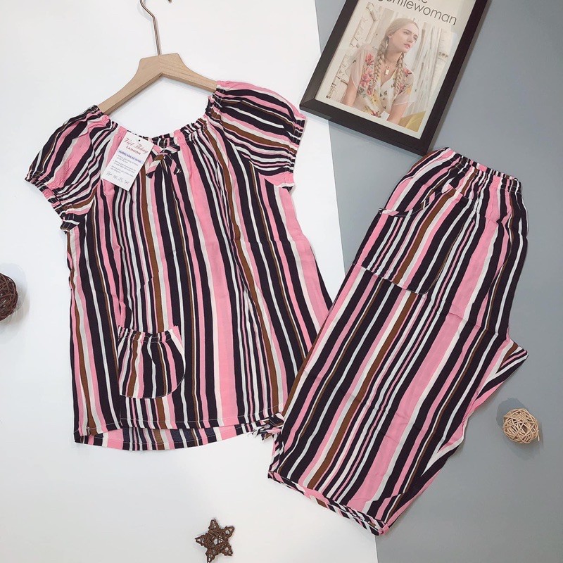 Bộ lanh (Royan) lửng chun cổ chất lanh chuẩn đẹp VT