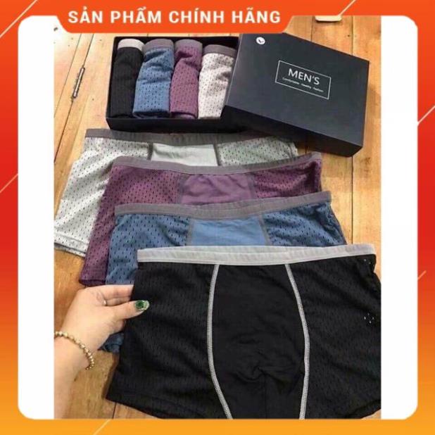 Hộp 4 Quần Sịp Đùi Thông Hơi Men 102 (Ảnh Thật)