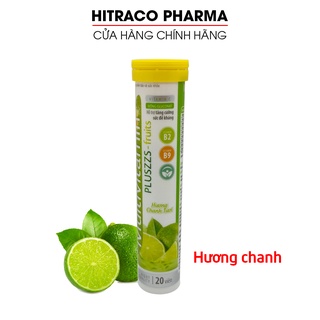 Viên sủi vị chanh tươi Multivitamin PLUSZZS - FRUITS Vitamin C, B, PP - 20 viên