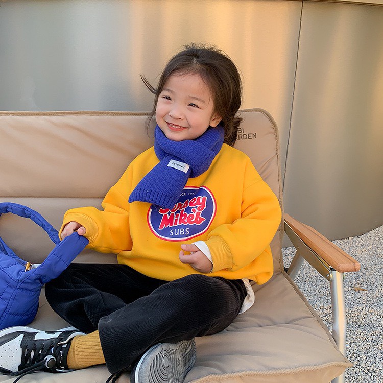 Quần áo cho bé trai bé gái - Áo nỉ lót lông Ambb Kids phong cách Hàn Quốc cho bé 2-8 tuổi (Có clip, ảnh thật)