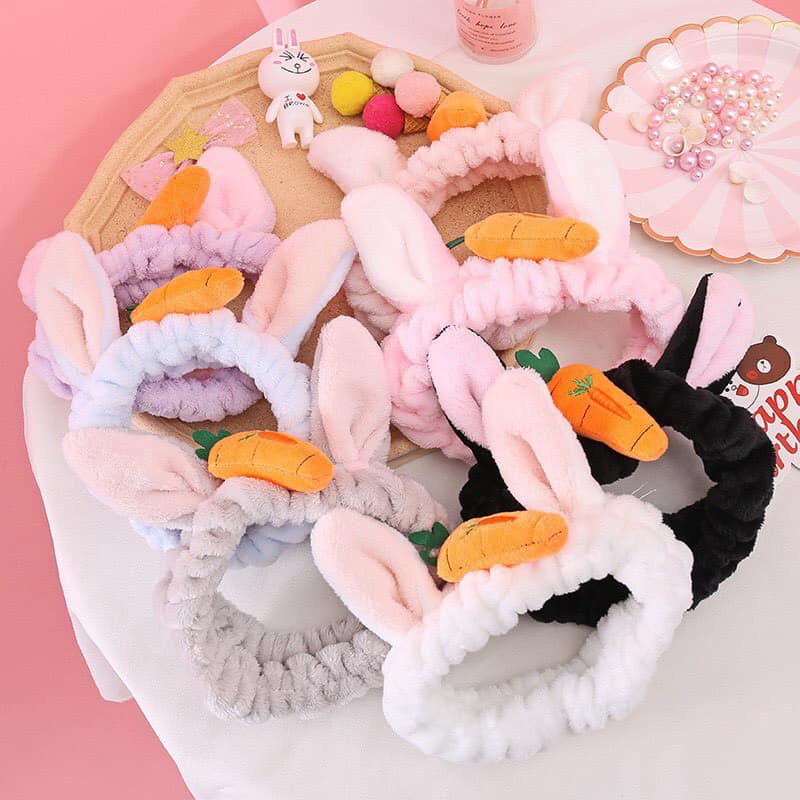 BĂNG ĐÔ RỬA MẶT, BỜM TÓC VẢI BÔNG HÌNH TAI THÚ SIÊU YÊU