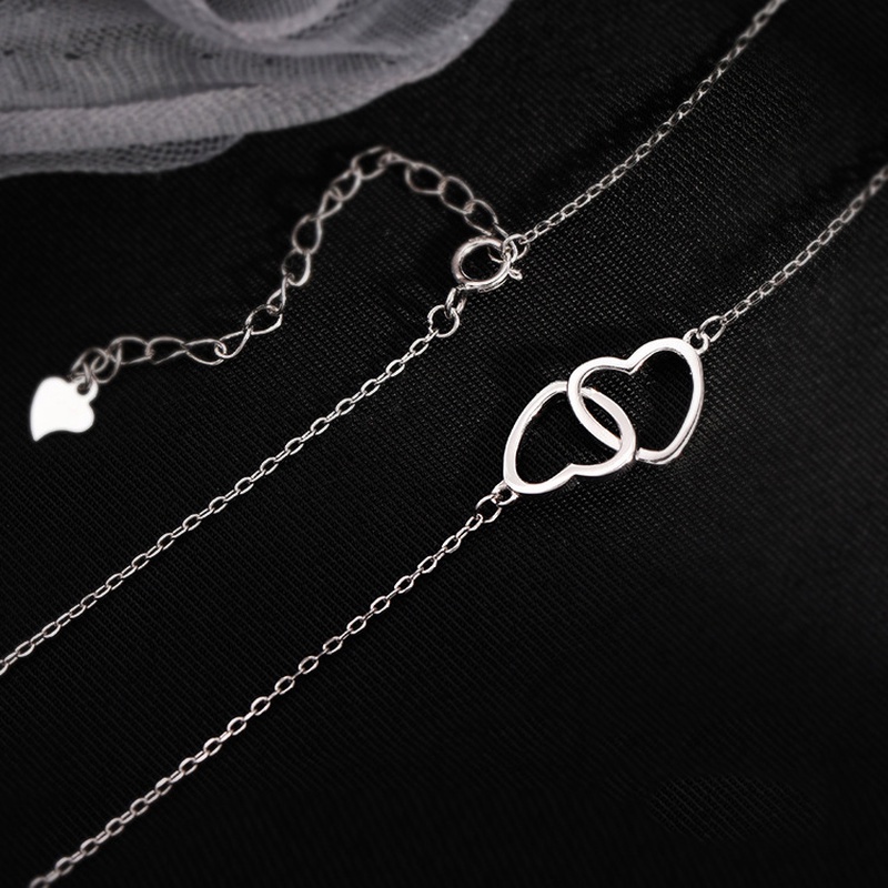 Vòng cổ Hai Lớp Mặt Hình Trái Tim Đơn Giản Thời Trang Dành Cho Nữ