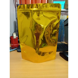 1KG TÚI ZIP 2 MẶT MÀU VÀNG ĐÁY ĐỨNG