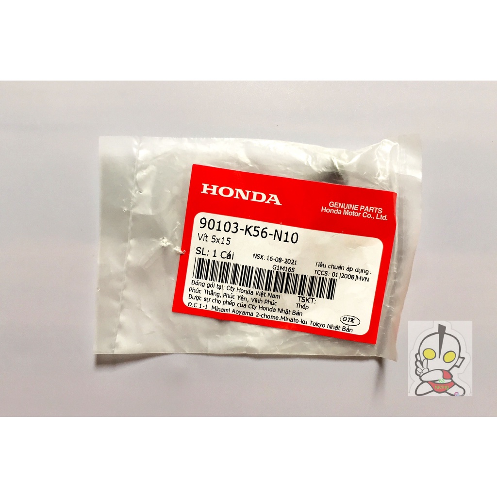 Ốc bắt chụp pô 5x15 chính hãng Honda cho xe Winner