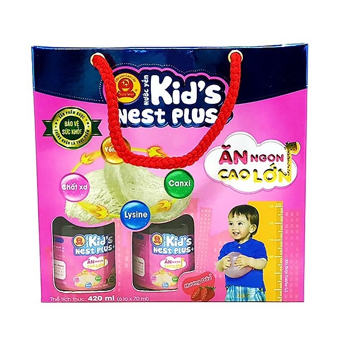 ComBo 6 Yến sào KID'S NEST PLUS 70ml cho bé (Thiên Việt) DATE 2023