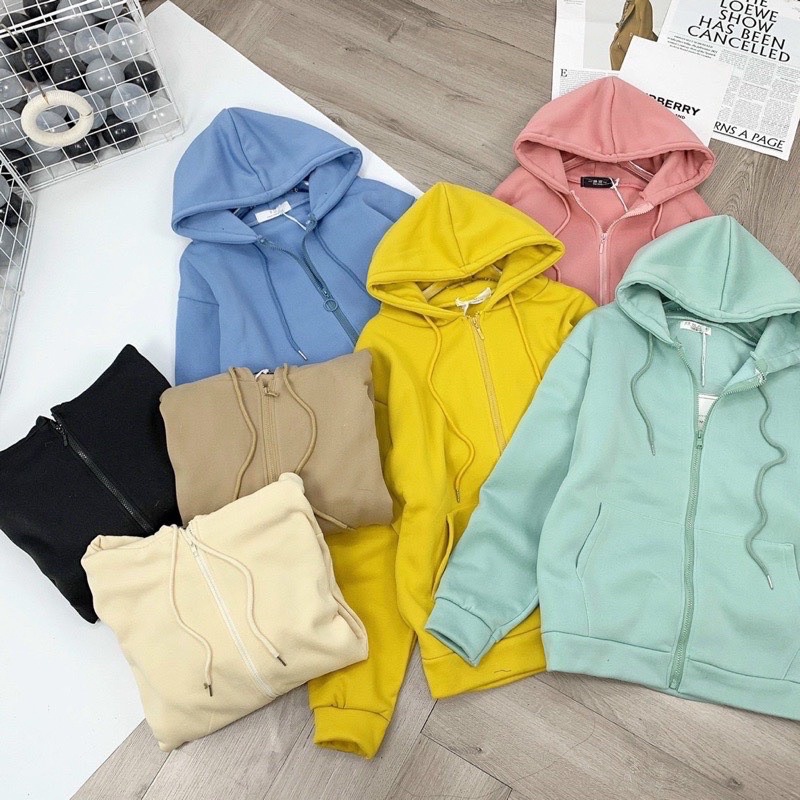 [FREESHIP - HÀNG LOẠI 1] ÁO KHOÁ NỈ CÓ MŨ 7 MÀU SIÊU XINH | BigBuy360 - bigbuy360.vn