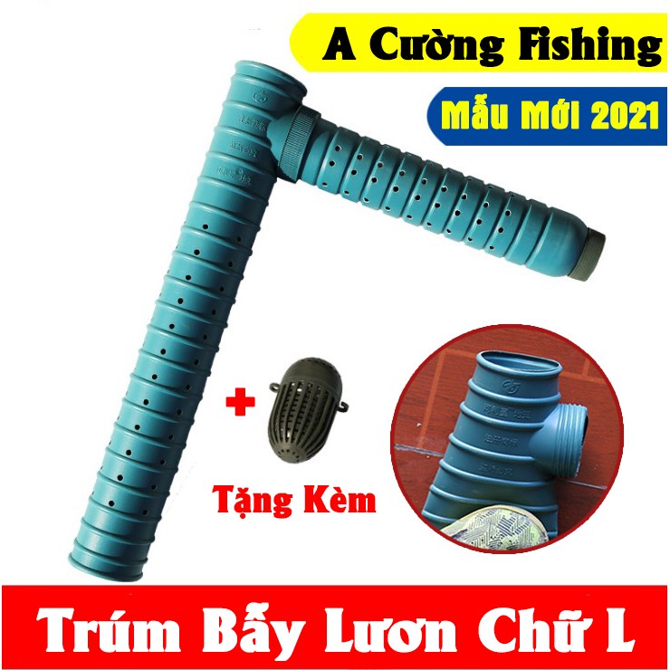 Trúm Bắt Lươn Chữ L + Tặng Hộp đựng mồi  SIÊU NHẬY 2021