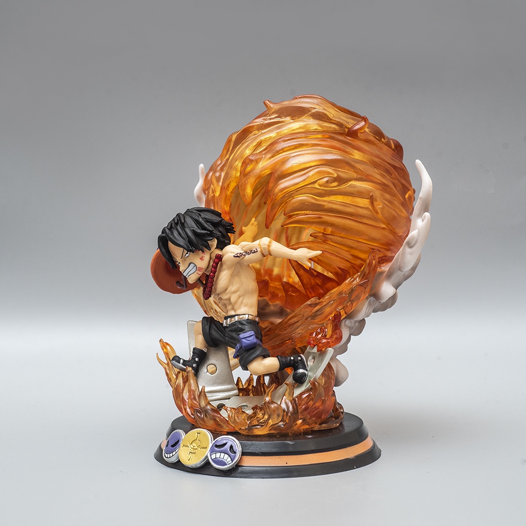 Mô hình One Piece Ace Hỏa Quyền cao 16cm, mô hình trang trí One Piece Figure Ace băng Râu Trắng Haki Shop